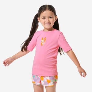 Camiseta protección solar niños 4-8A manga corta UPF 50+ Love Sea Rosa
