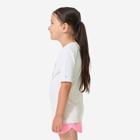 Футболка дитяча 100 Love для серфінгу з УФ-захистом біла