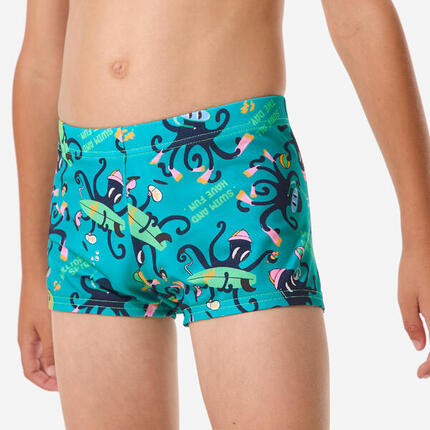 Boxer de bain natation Garçon enfant, Fiti fun turquoise