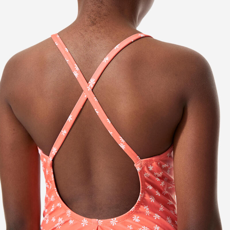 Costum de baie întreg înot Lila Daisy Corail Fete Copii