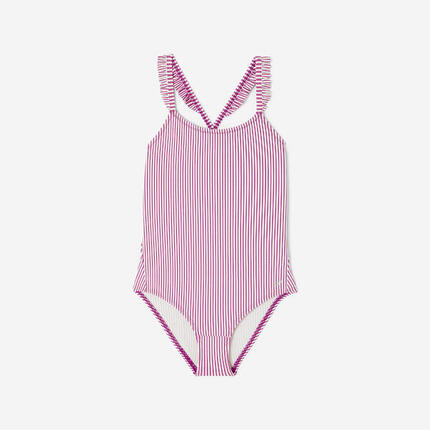 Maillot de bain de natation 1 pièce Fille ado, kaki lanzarote