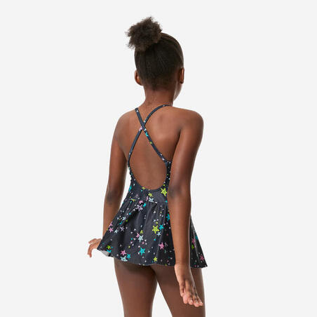 Купальник суцільний дитячий Lila зі спідницею чорний