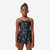 Maillot de bain 1 pièce natation jupette Fille enfant, Lila star noir