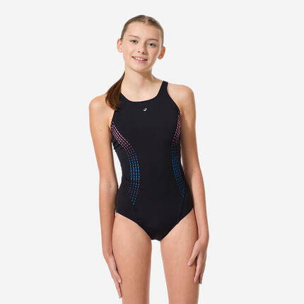 Maillot de bain 1 pièce natation Fille - 500 Kamiye oaoa bleu foncé