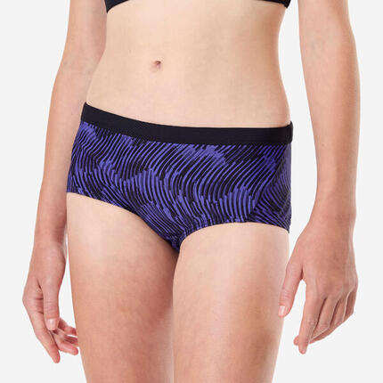 Bas de maillot de bain natation Fille ado, Kamyleon fatu bleu turquoise