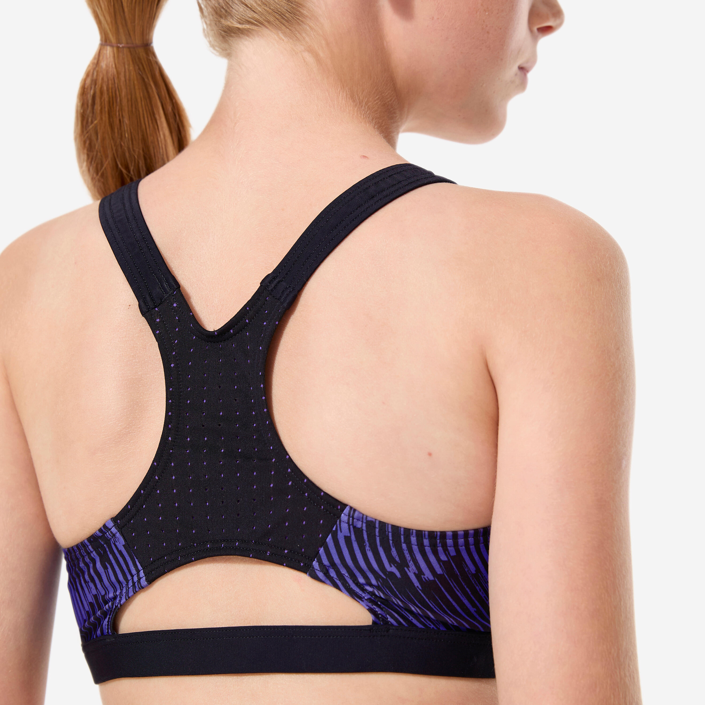 Haut de maillot de bain natation Fille ado, Kamyleon mouv violet 6/13