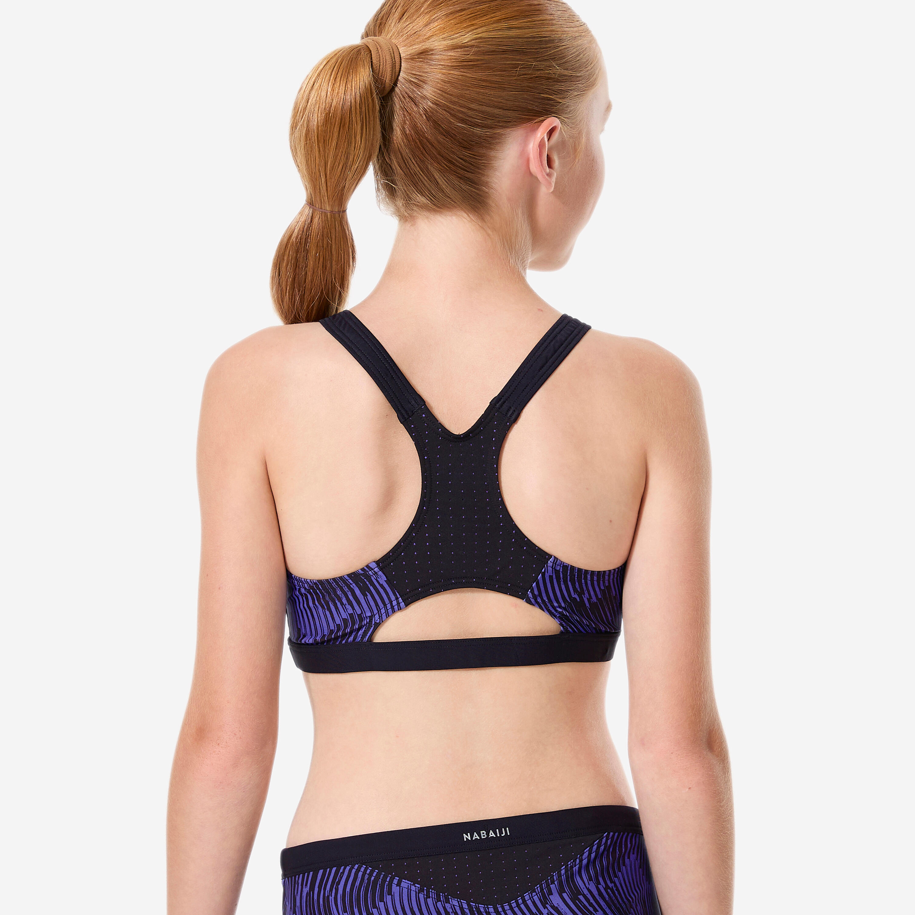 Haut de maillot de bain natation Fille ado, Kamyleon mouv violet 4/13