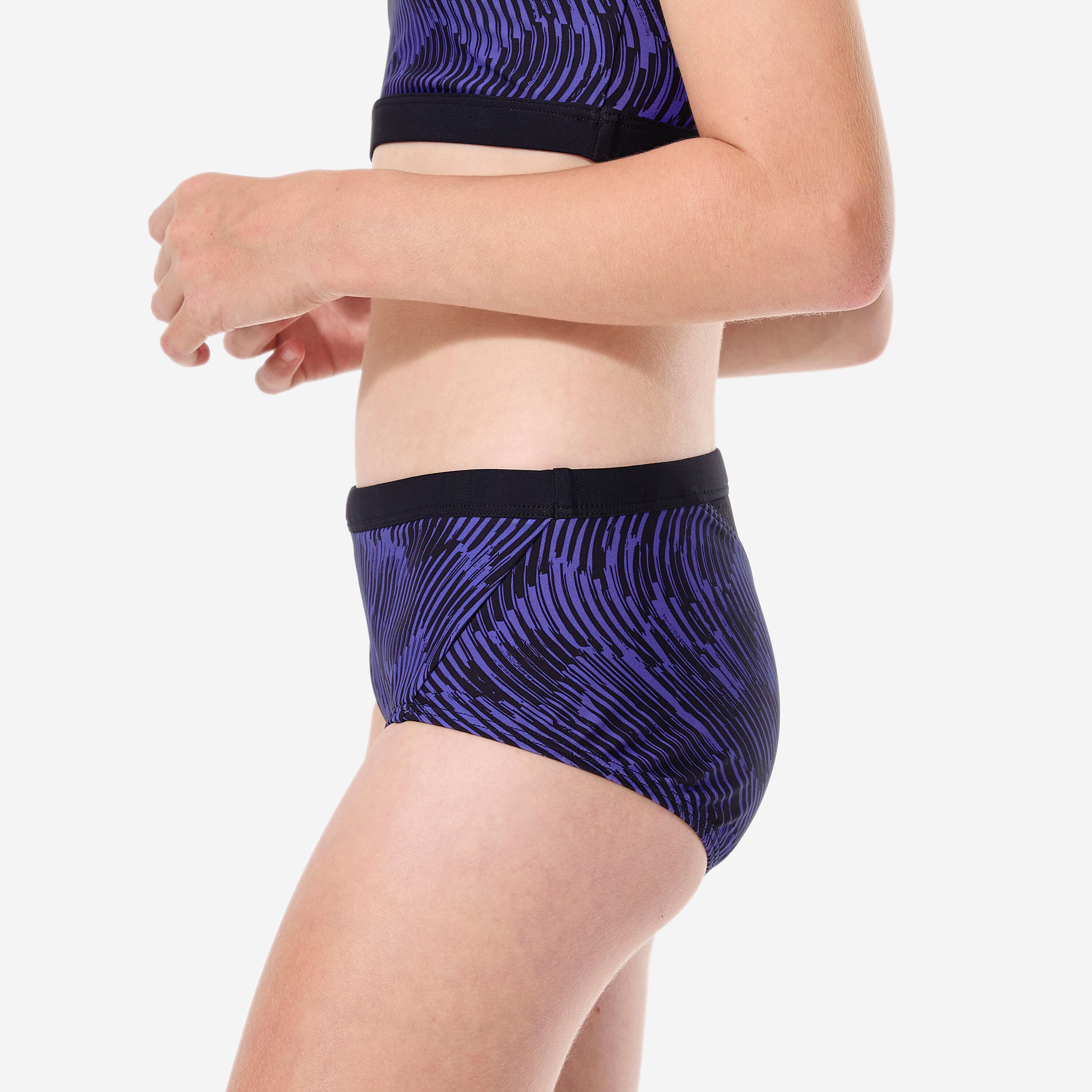 Bas de maillot de bain natation Fille ado, Kamyleon mouv violet 5/10