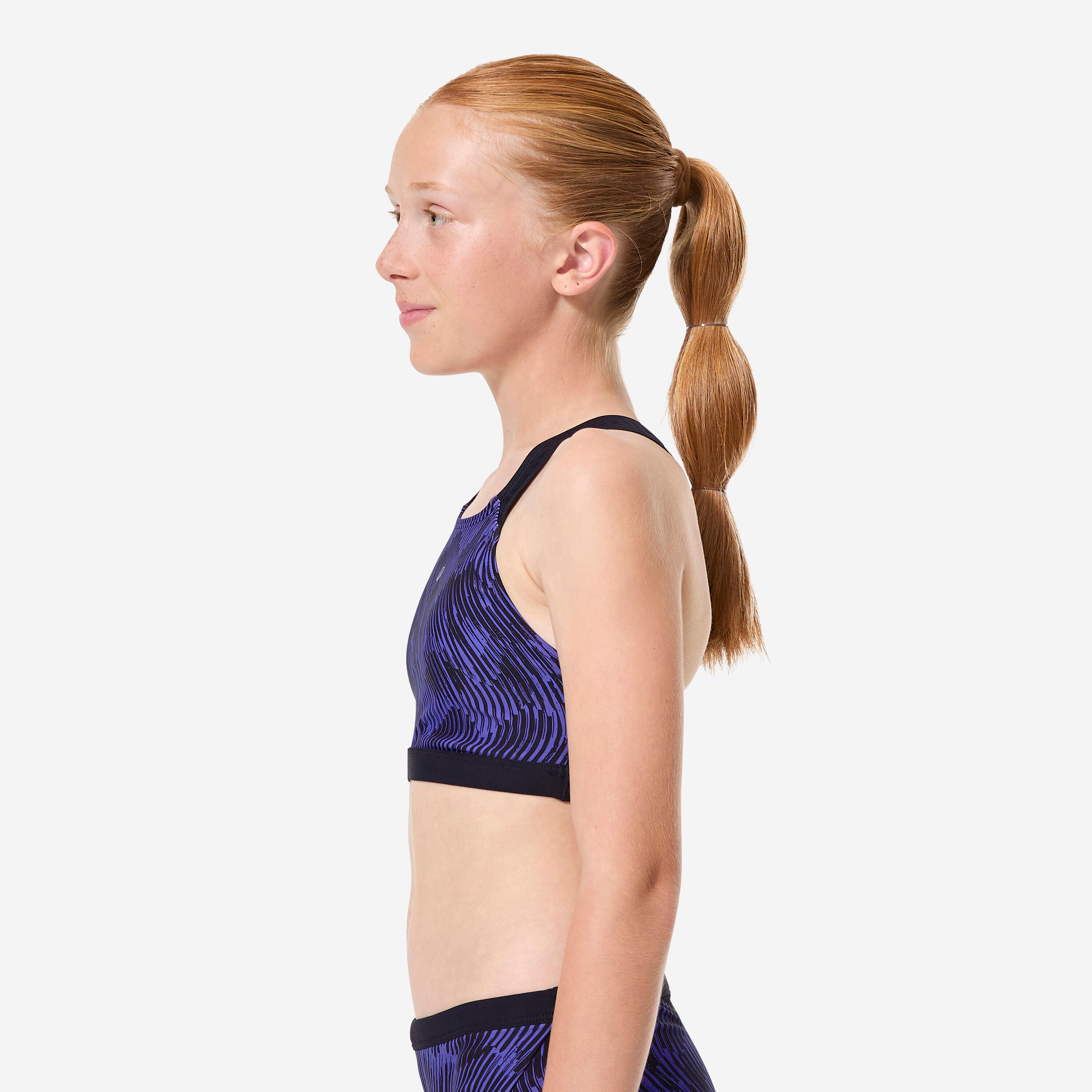 Haut de maillot de bain natation Fille ado, Kamyleon mouv violet 5/13