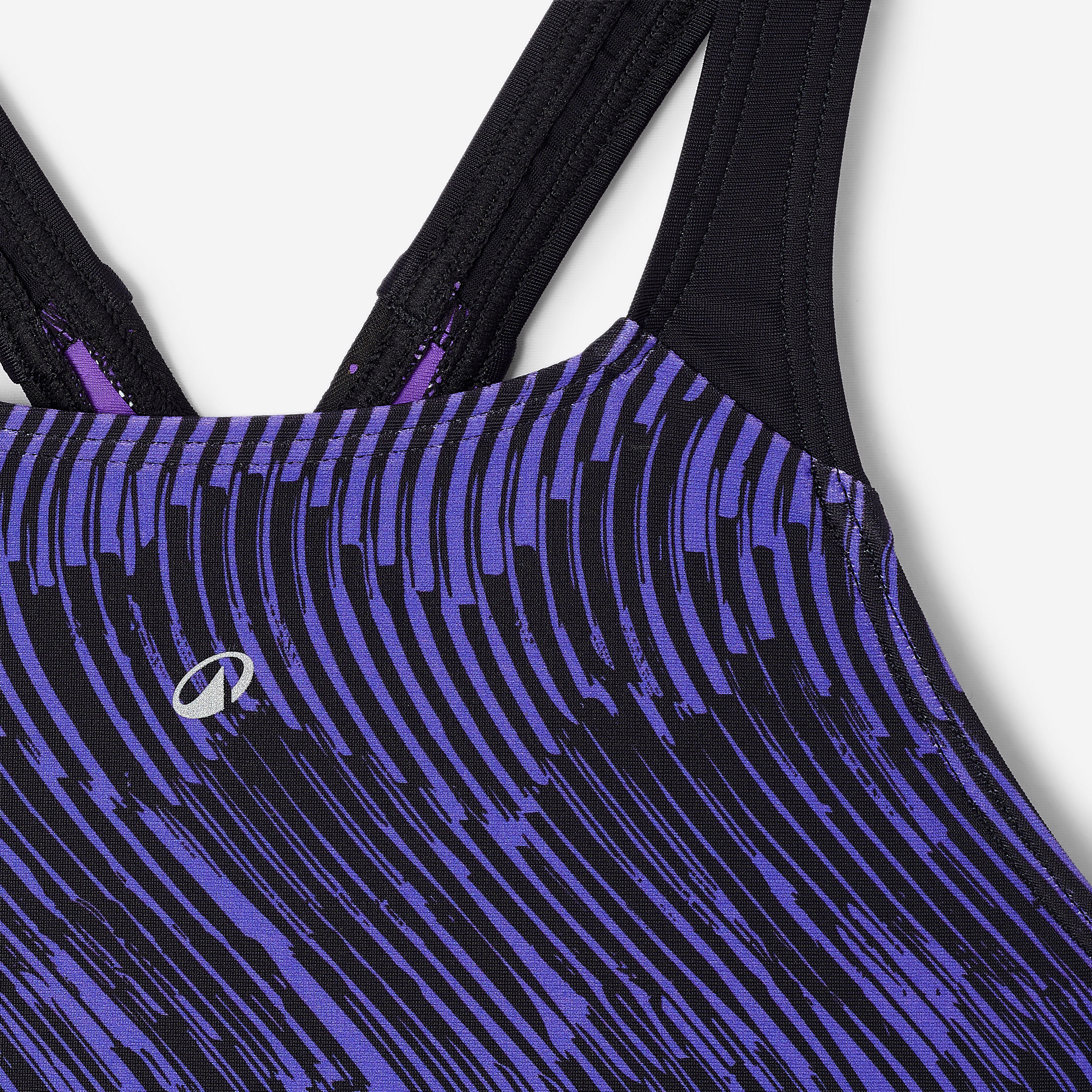 Haut de maillot de bain natation Fille ado, Kamyleon mouv violet 10/13