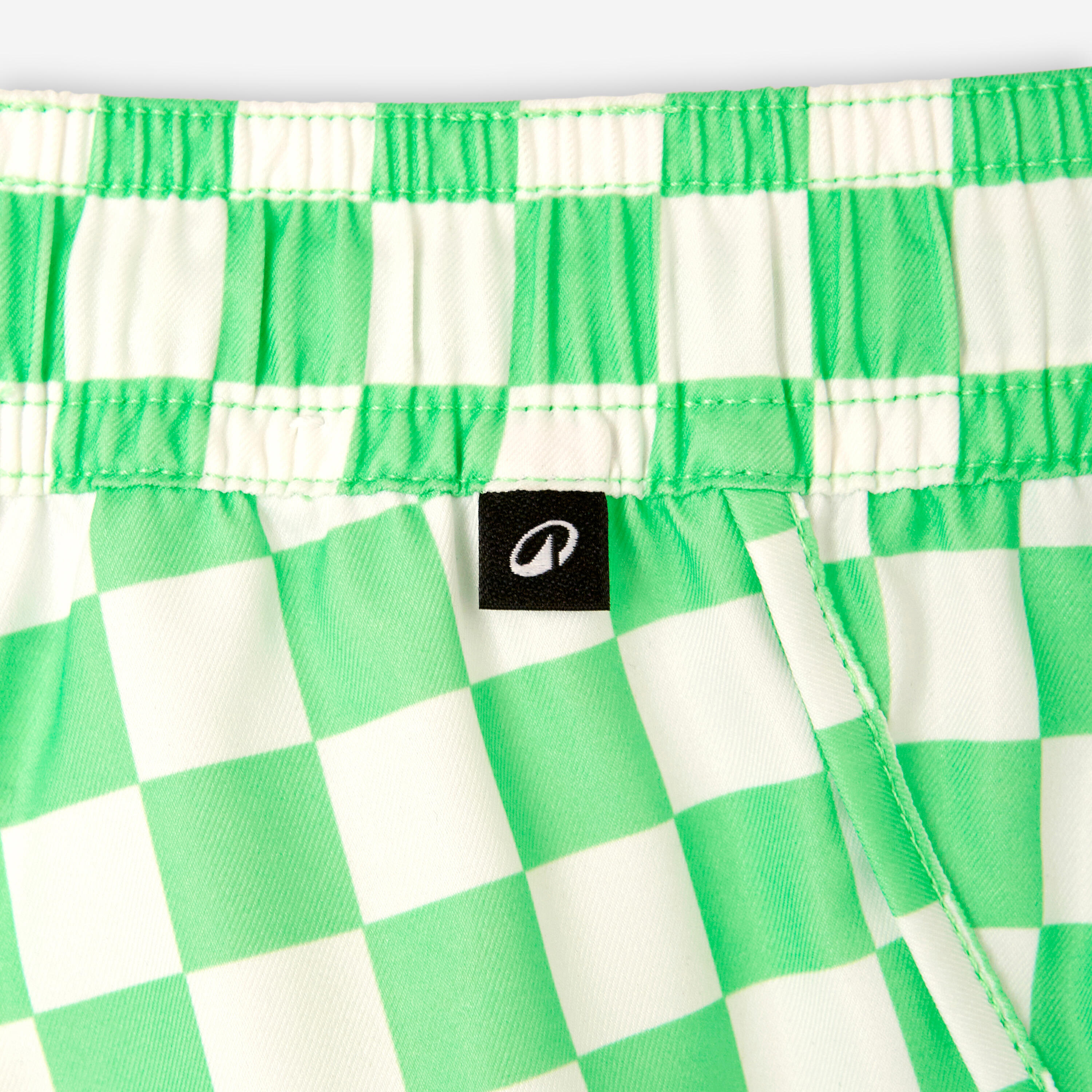 Costume pantaloncino bambina 100 CARO scacchi verde 8/9
