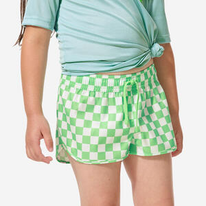 Bañador Bermudas Caro 100 Niña Verde Cuadros