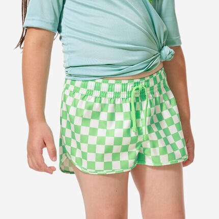 Maillot de bain short fille, Caro 100 rose fleuri