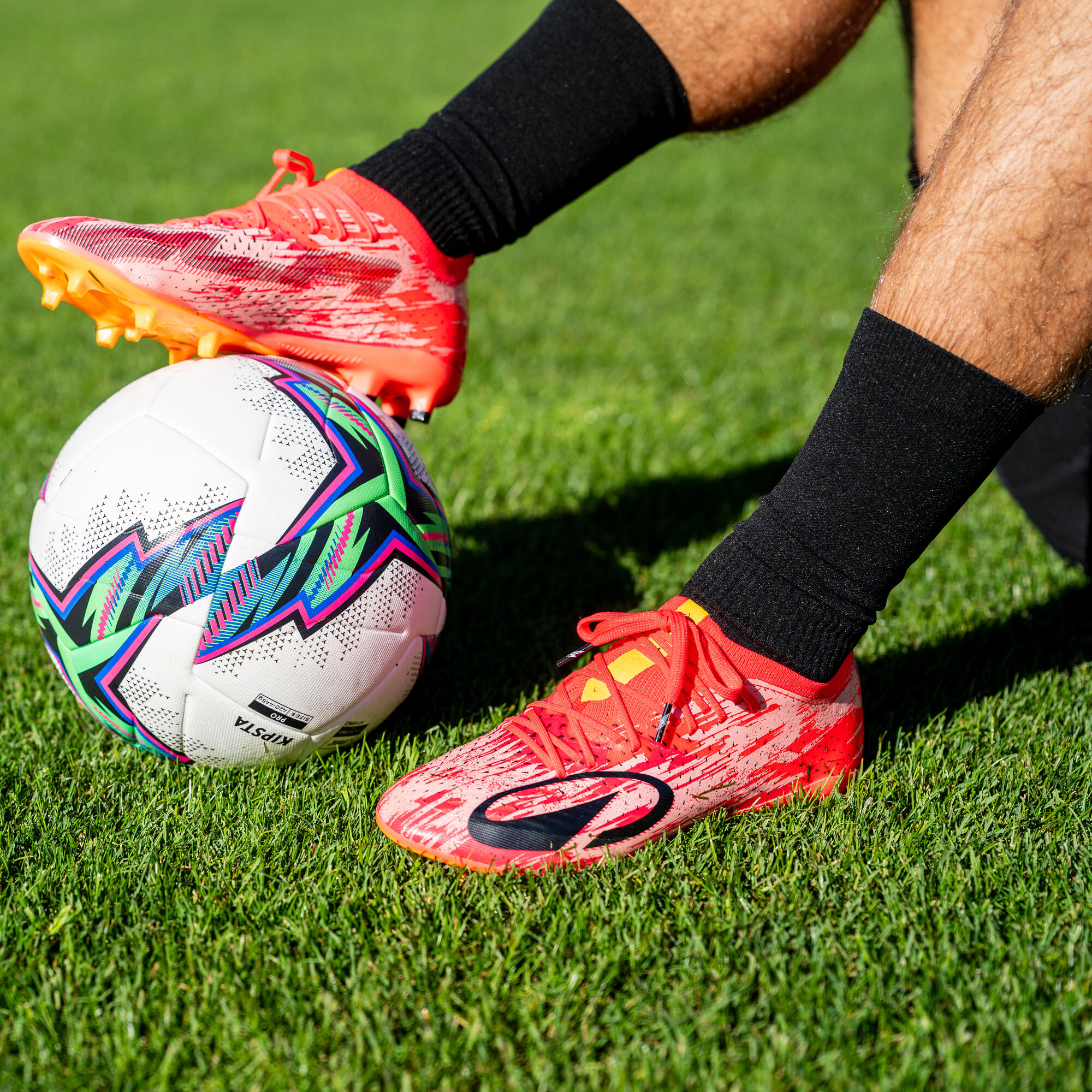 Tenis de futbol rojos para adulto CLR 7 Elite FG Storm edición Antoine Griezmann 31/43