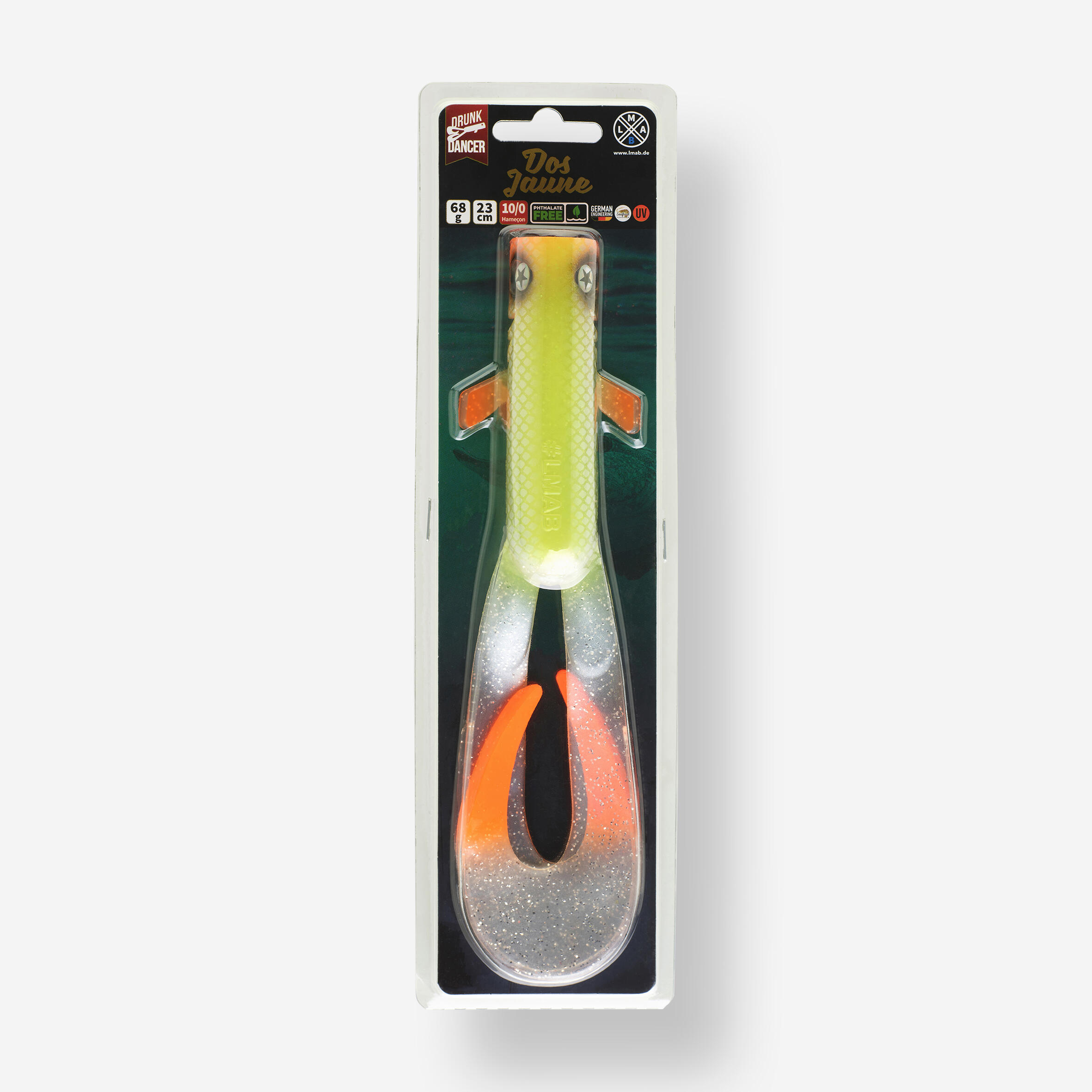 Leurre souple DRUNK DANCER 23cm Yellow Back Exclu Decathlon 4/4