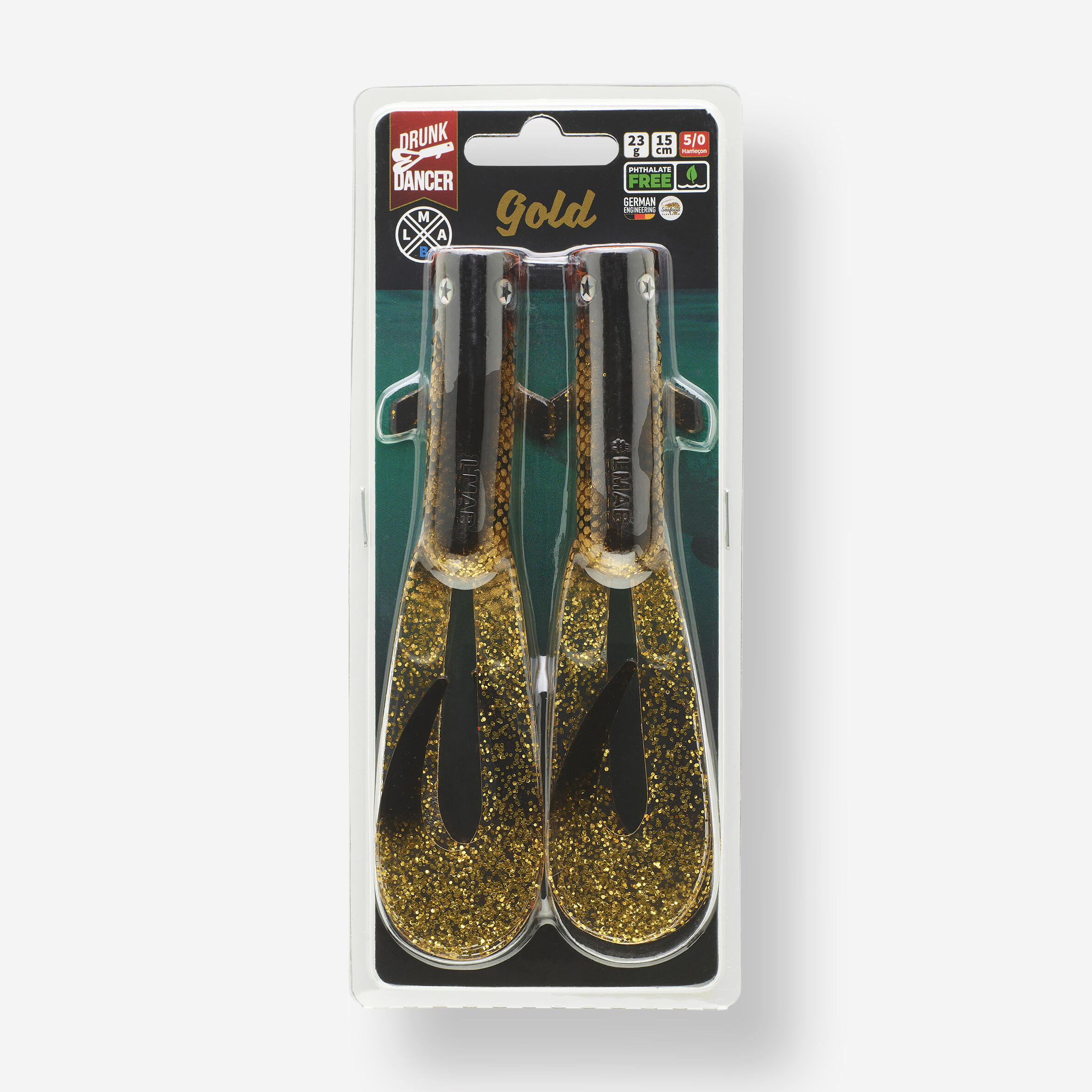 Leurre souple DRUNK DANCER 15cm Gold Exclu Decathlon 4/4