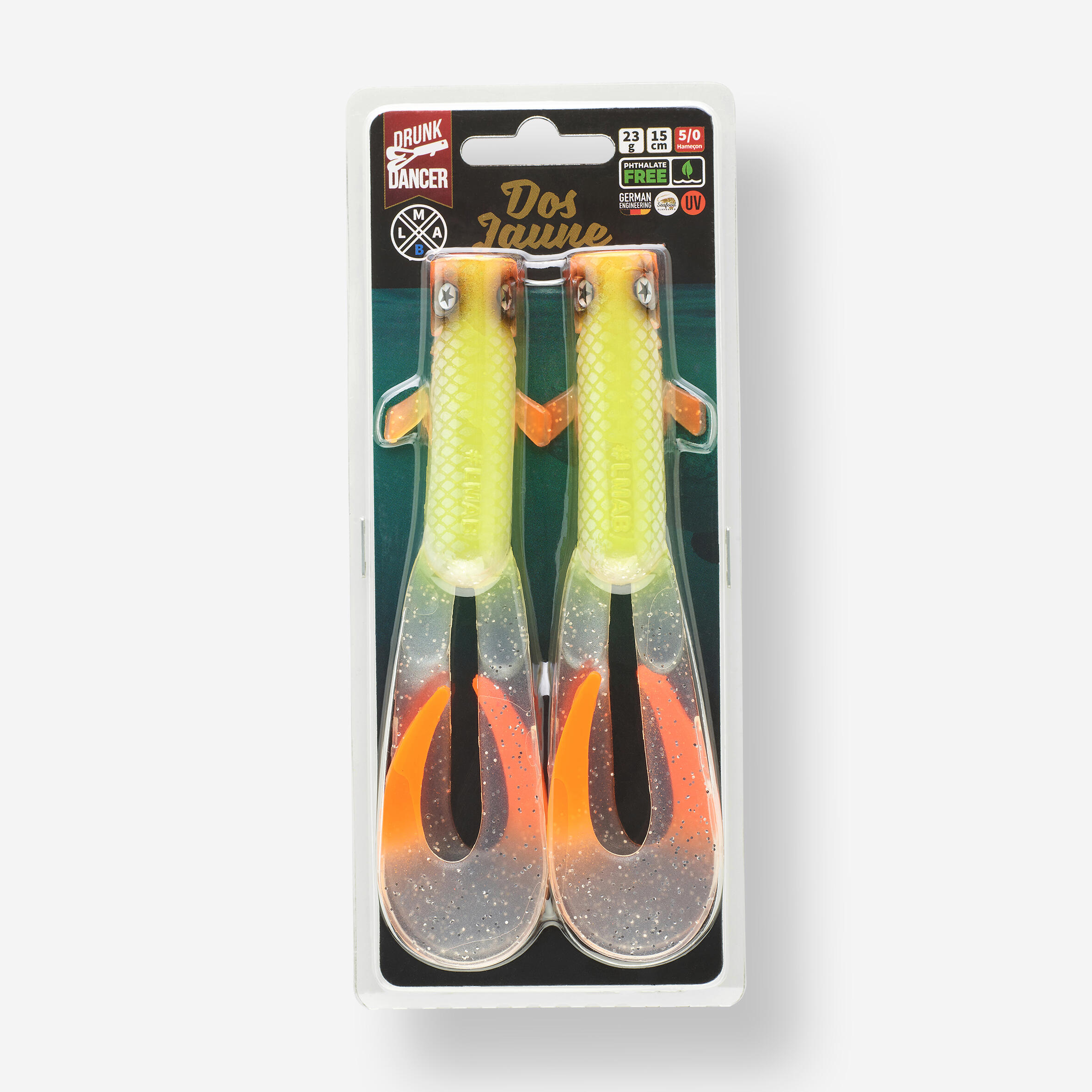 Leurre souple DRUNK DANCER 15cm Yellow Back Exclu Decathlon 4/4