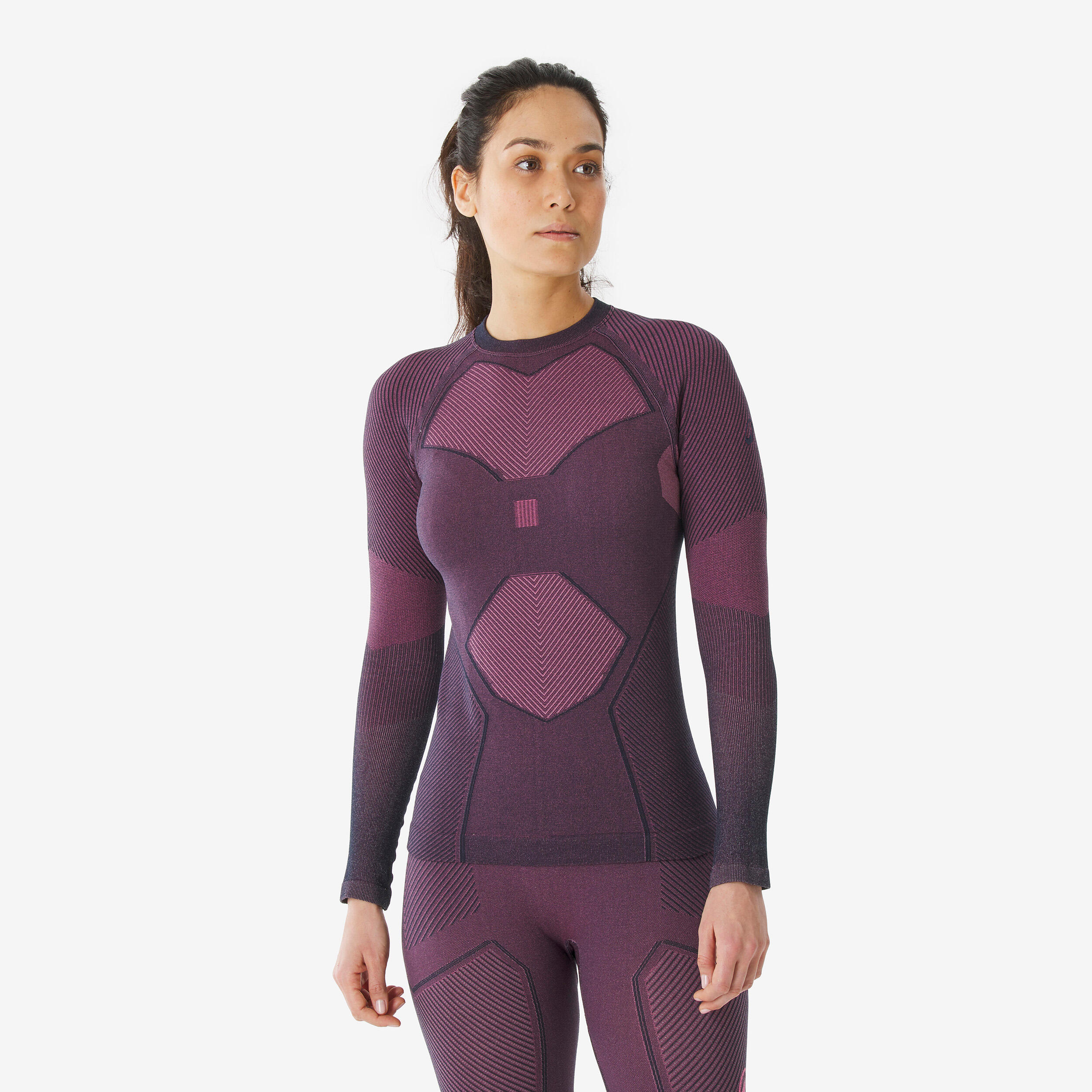 WEDZE Skiunterwäsche Funktionsshirt Damen atmungsaktiv - BL900 lila