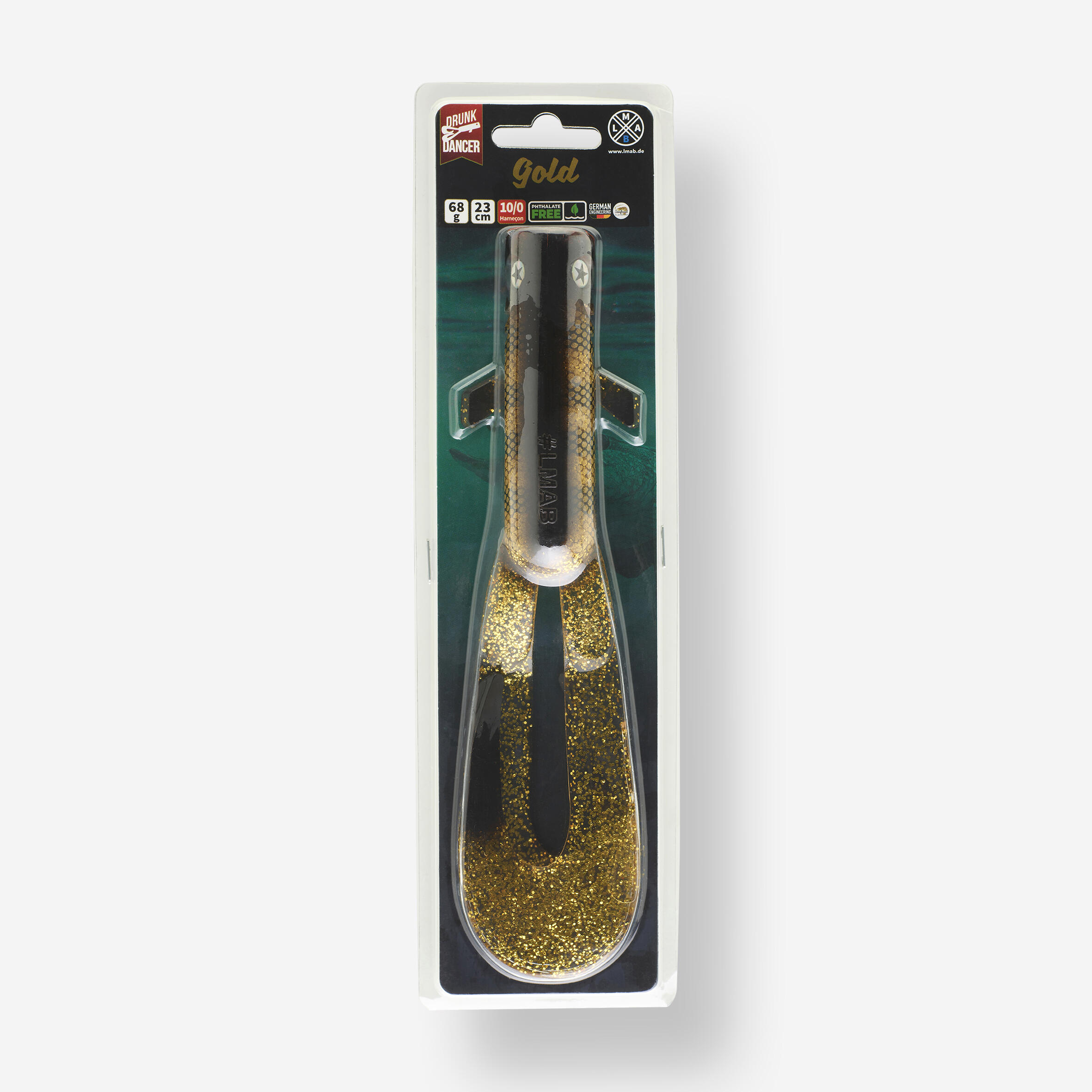 Señuelo Flexible Drunk Dancer Gold 23 cm Exclusivo Decathlon 4/4
