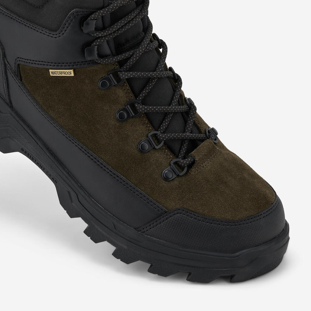 Chaussures chasse imperméables vertes crosshunt 100 v2