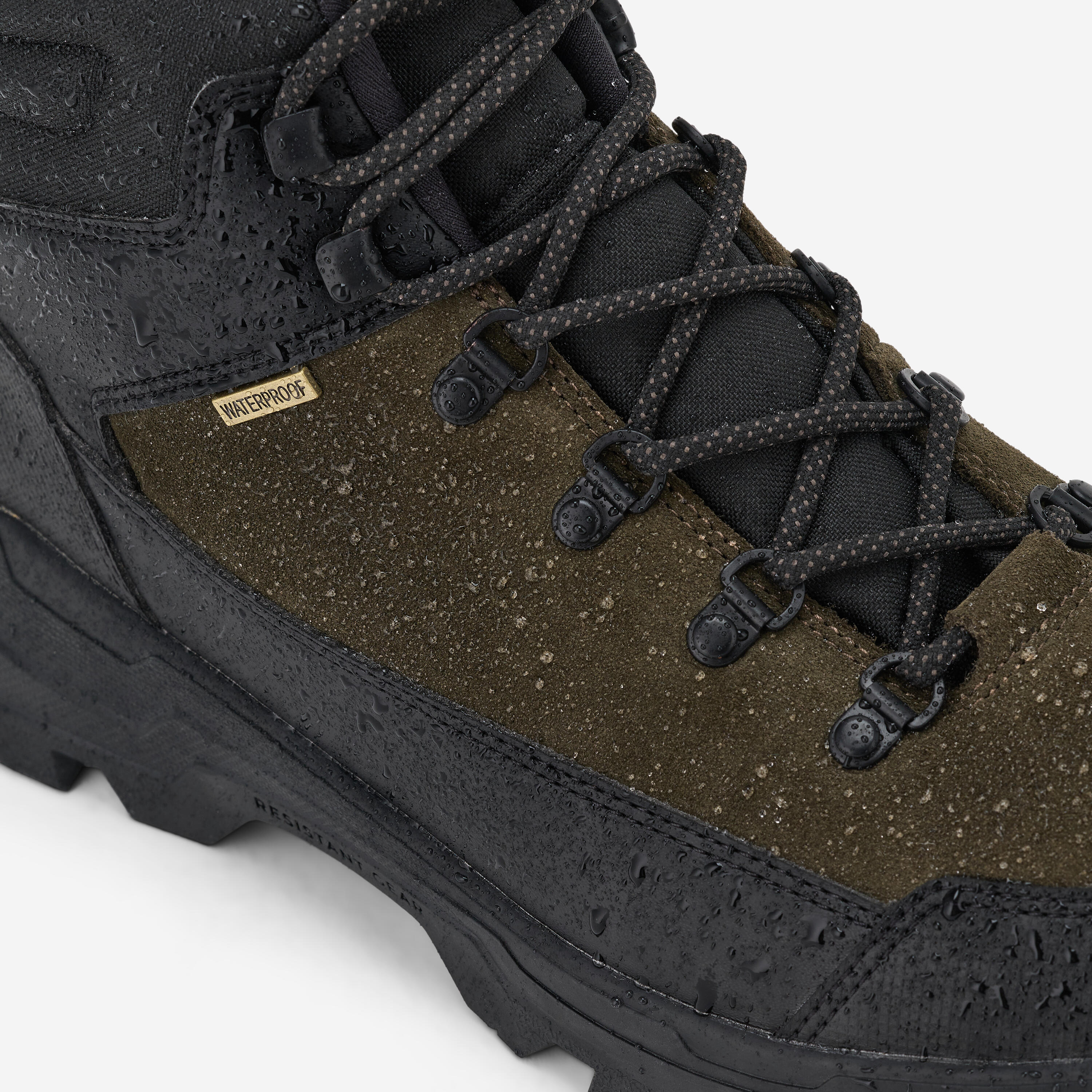 Botas De Caza Solognac Crosshunt 100 V2 Hombre Impermeables Verdes