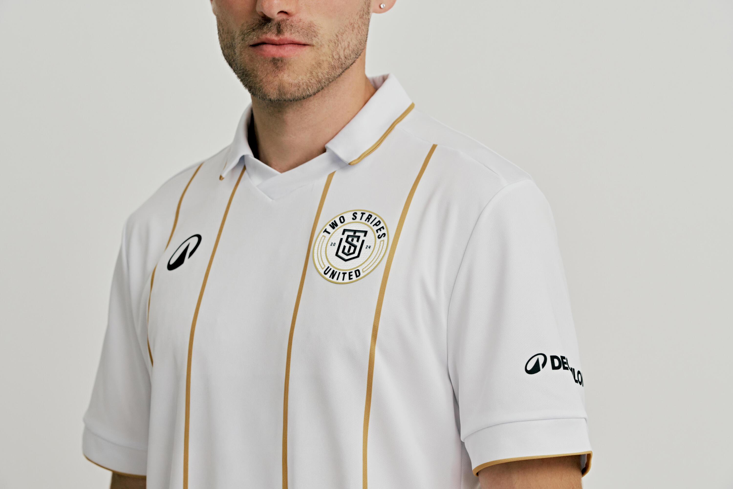 Damen/Herren Fußball Auswärtstrikot - Two Stripes United Icon League Season 4 3/7