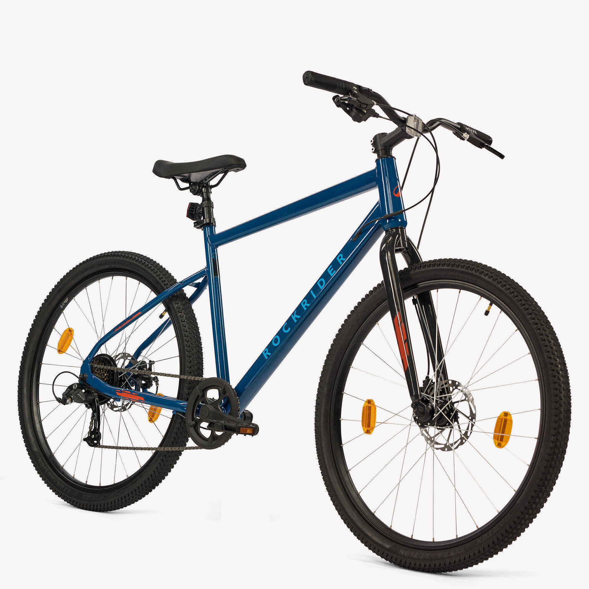 Rockrider Explore 30 7-Gear V-Brake All Terrain Mountain Bike - Ocean Blue -  3