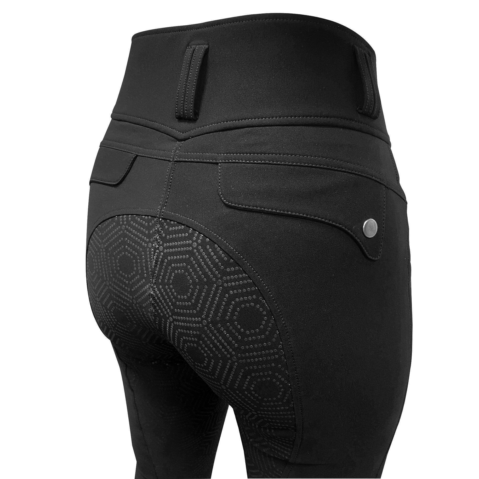 PANTALON TAILLE HAUTE COVALLIERO NOIR 4/4