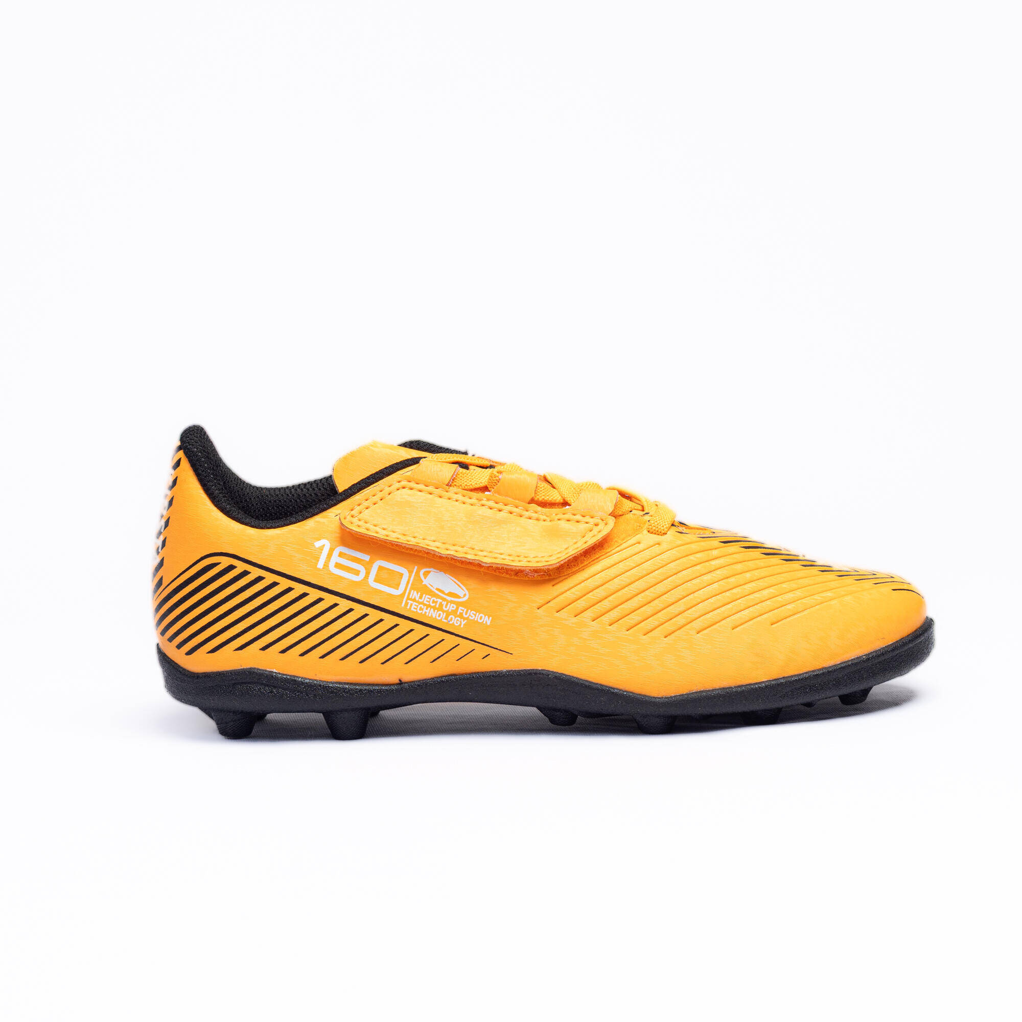 Kids' Artificial Pitch Rip-Tab Football Boots 160 - Orange/Black -  1