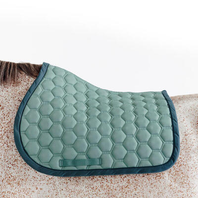 Sottosella equitazione cavallo 500 verde-nero
