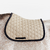 Tapis de selle équitation cheval - 500 beige et noir