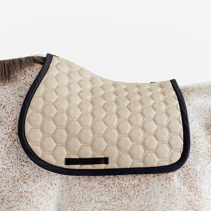 Tapis de selle équitation cheval - 500 vert et noir