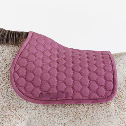 Tapis de selle équitation cheval - 500 vert et noir