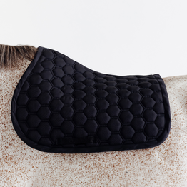 Tapis de selle équitation cheval - 500 noir