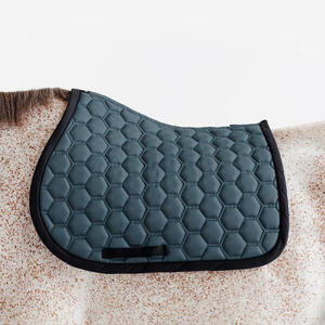 Mantilla Silla Equitación Caballo 500 Verde-Negro