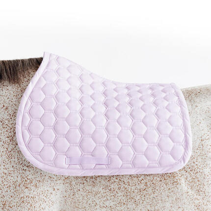 Tapis de selle équitation cheval - 500 vert et noir