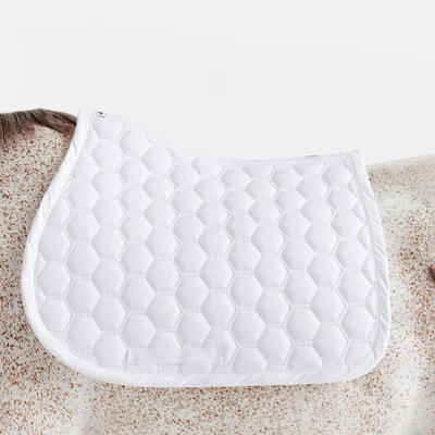 Sottosella equitazione cavallo 500 bianco