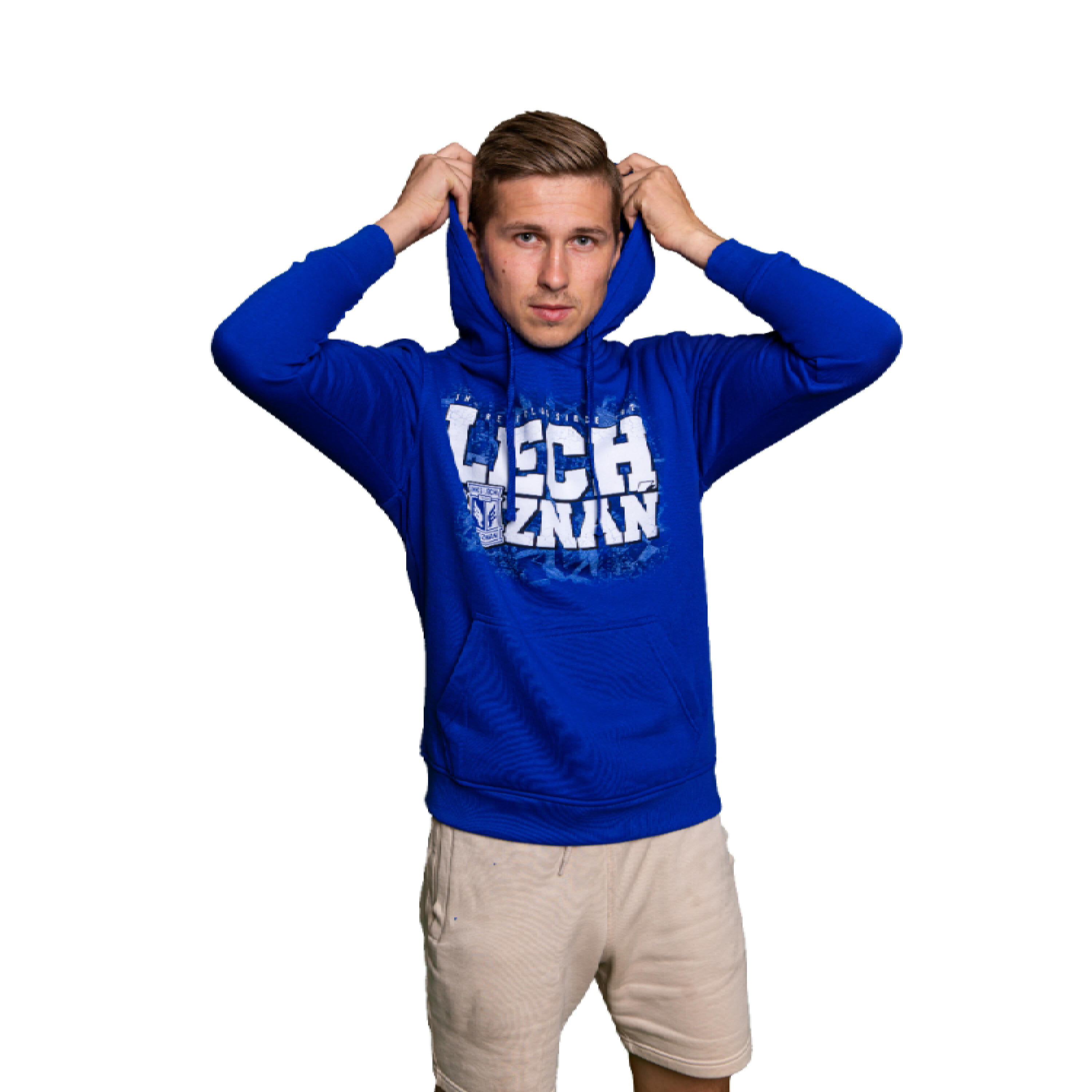 Bluza Lech Poznań  "THE BEST CLUB" Niebieska 3/4