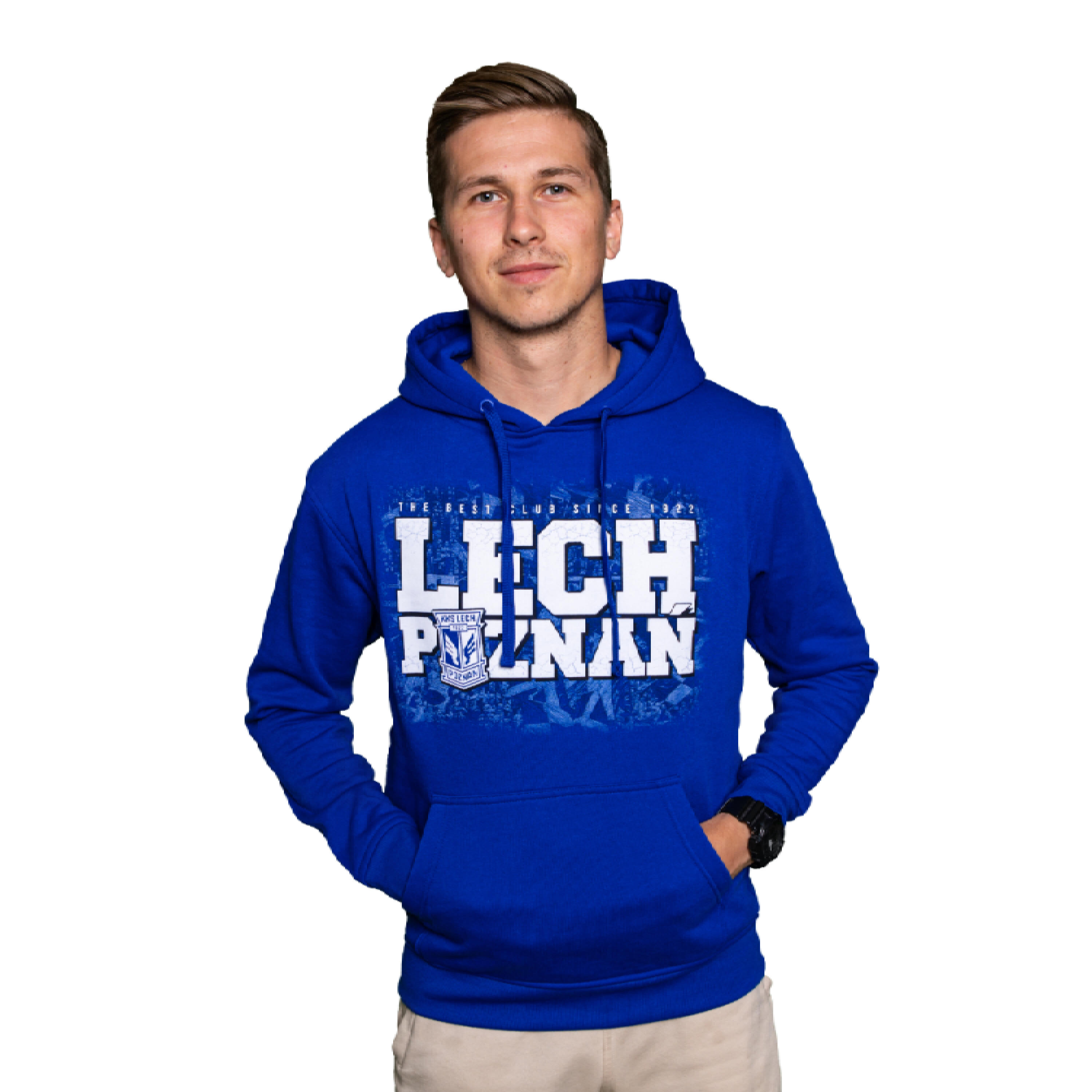 Bluza Lech Poznań  "THE BEST CLUB" Niebieska 1/4