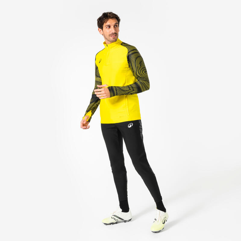 Pantaloni de antrenament de fotbal adulți Viralto club wavy negru gri