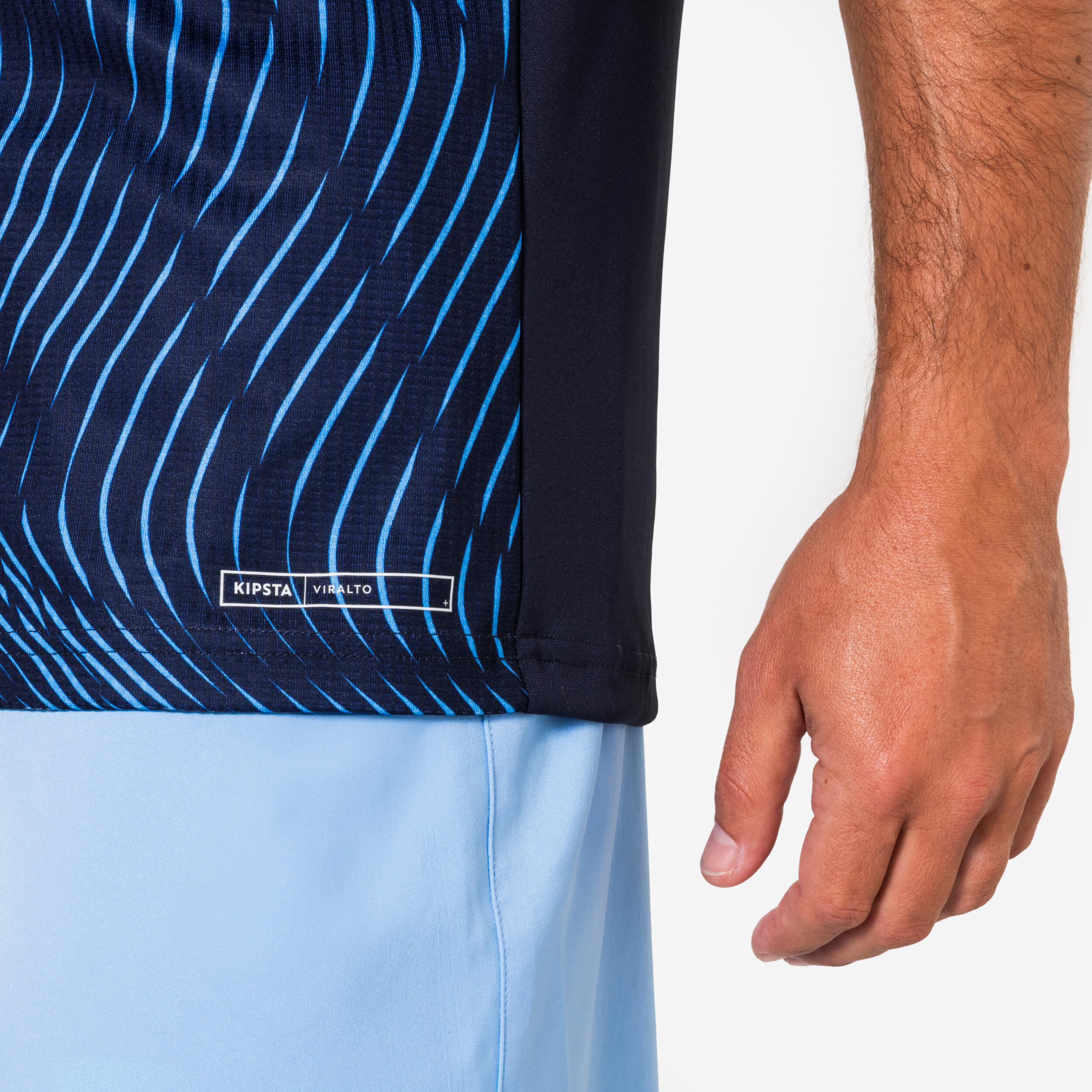 Maillot Club Wavy adulte bleu acier et clair 5/6