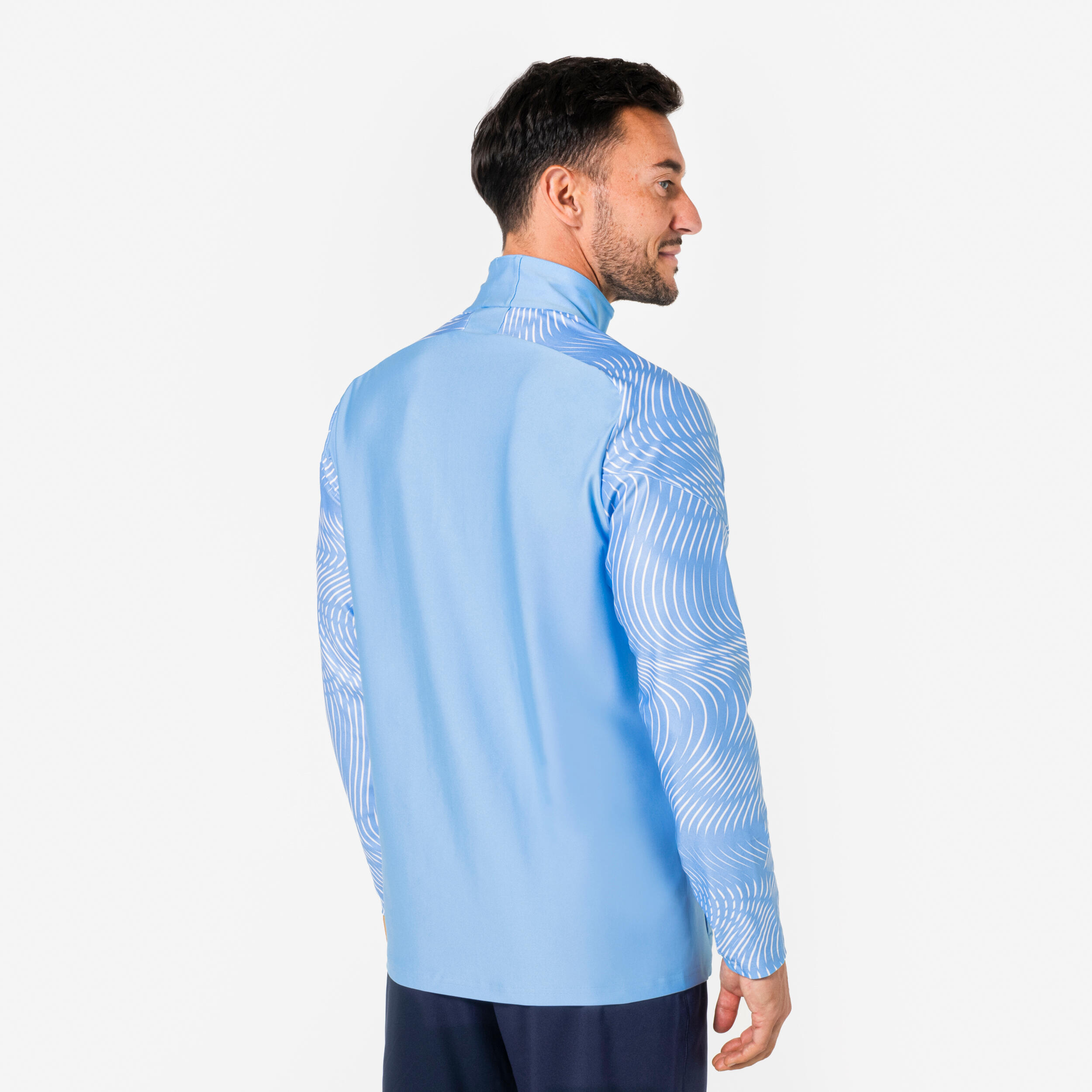 Sweat 1/2 zip VIRALTO WAVY club bleu ciel 3/6