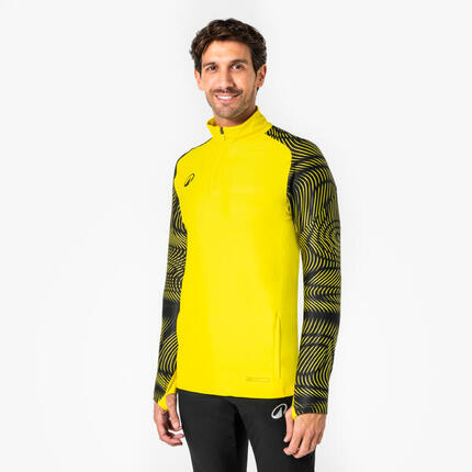 Sweat 1/2 zip VIRALTO WAVY club Vert fluo et noir