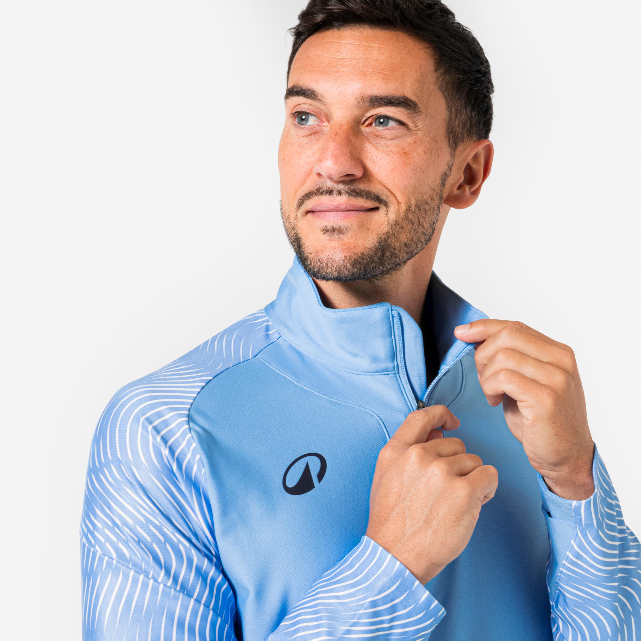 Sweat 1/2 zip VIRALTO WAVY club bleu ciel 4/6