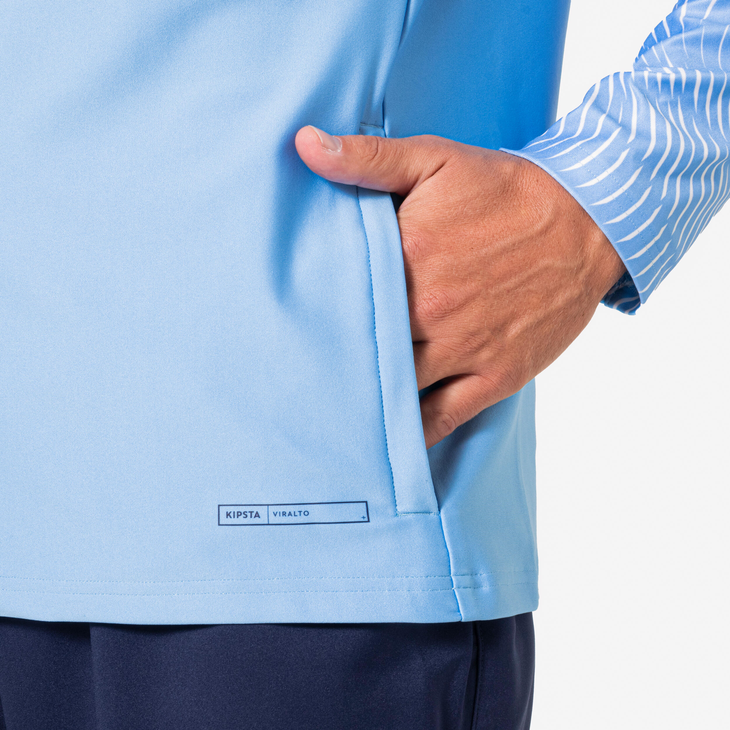 Sweat 1/2 zip VIRALTO WAVY club bleu ciel 5/6