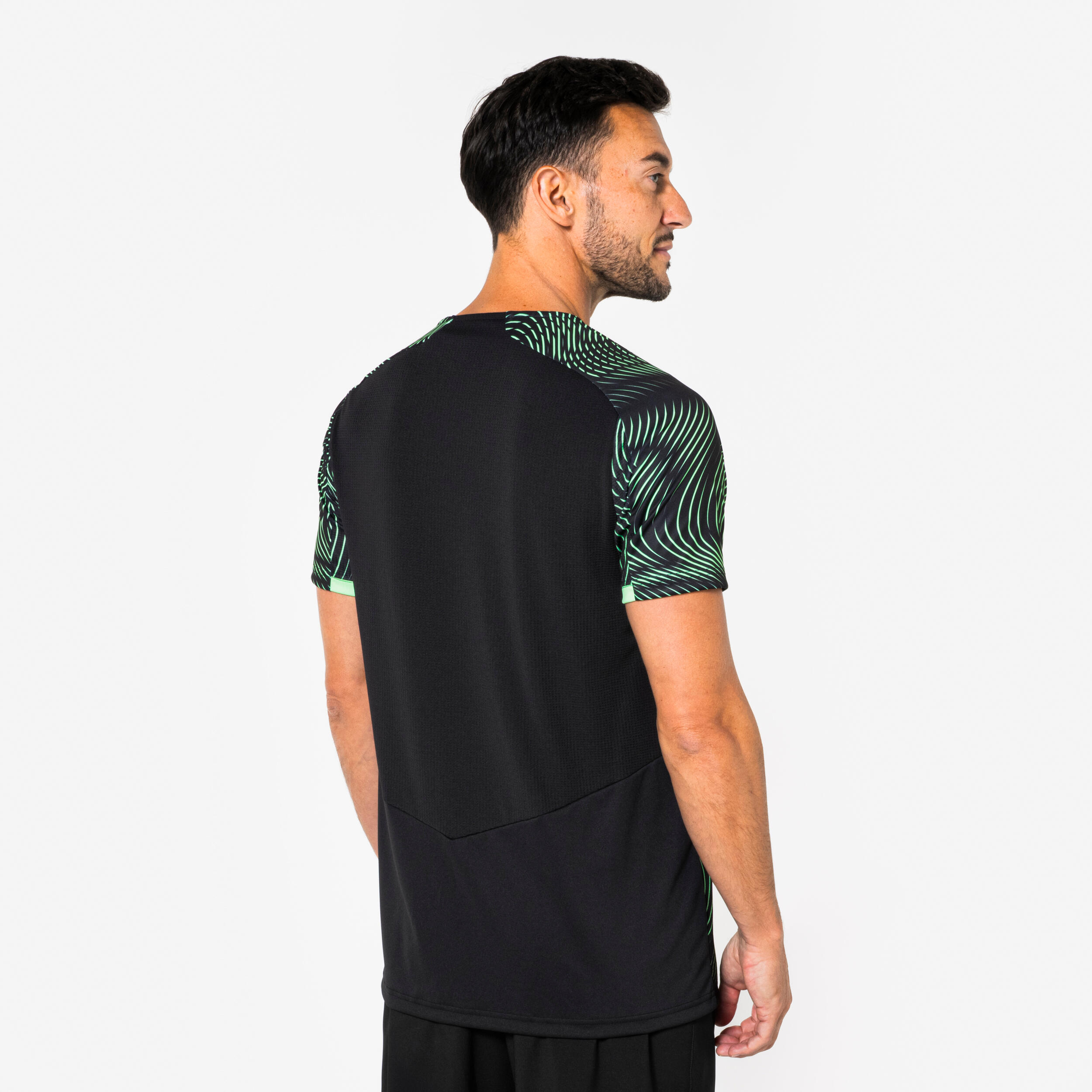 Maillot Club Wavy adulte noir et vert 3/6