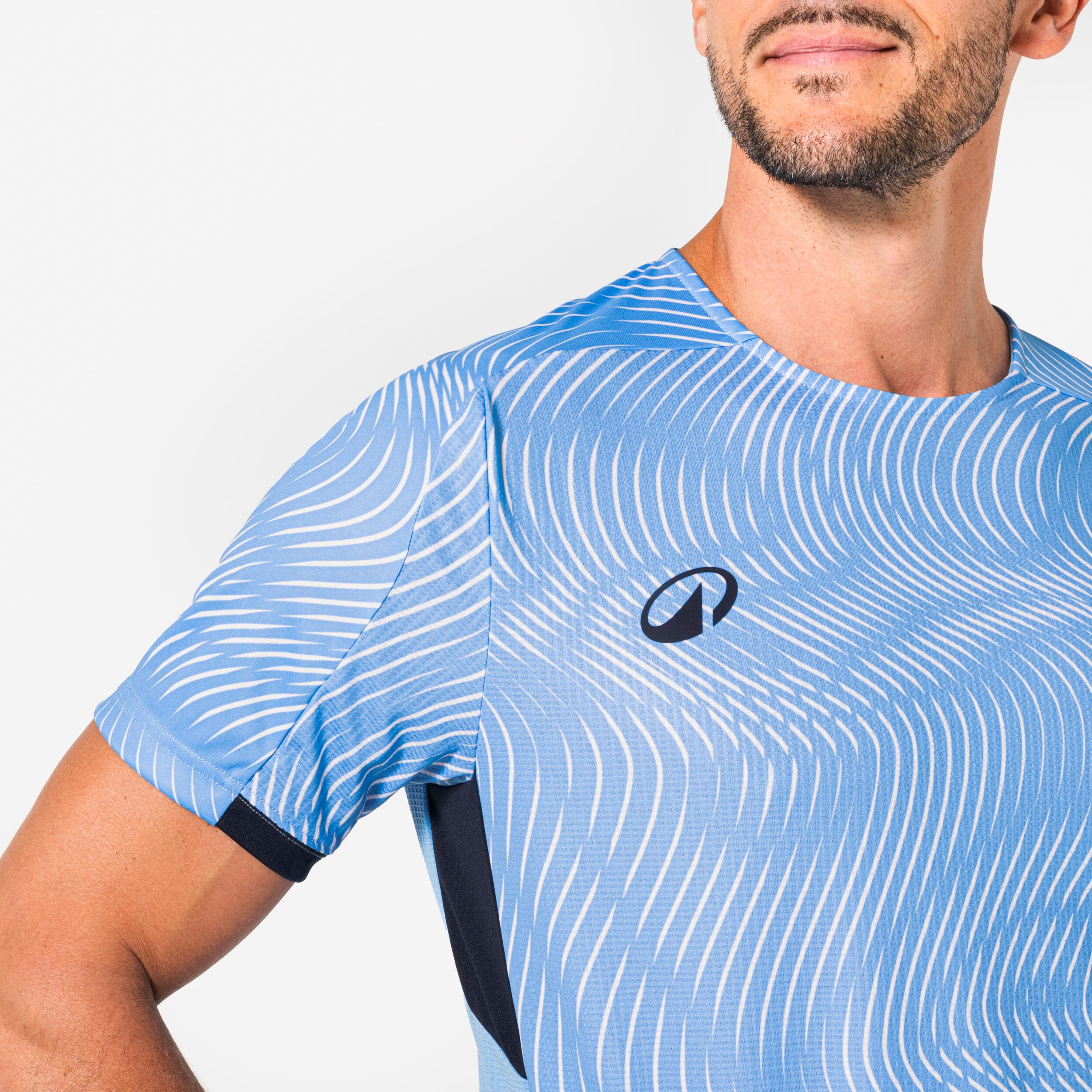 Maillot Club Wavy adulte bleu clair et blanc 4/6