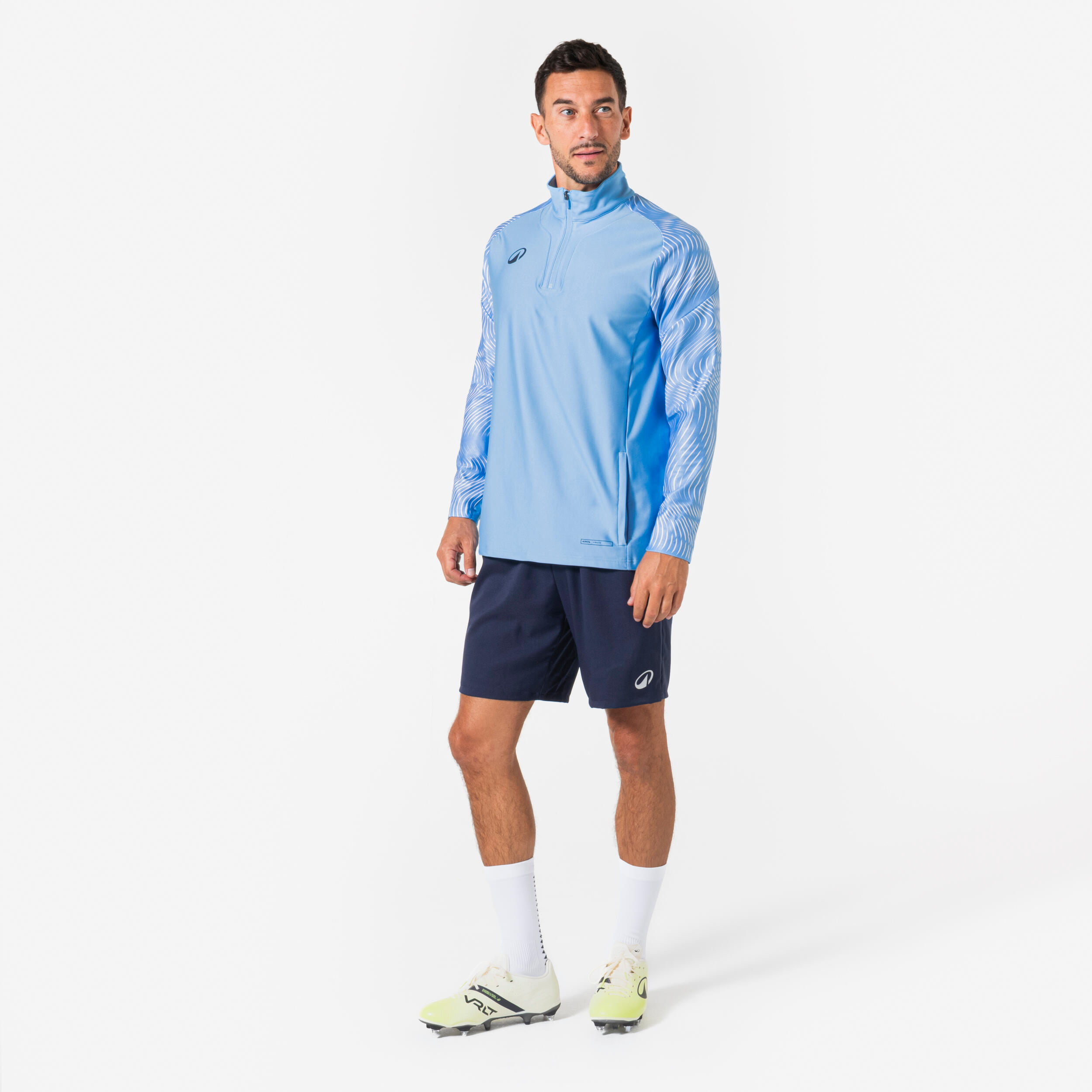 Sweat 1/2 zip VIRALTO WAVY club bleu ciel 2/6