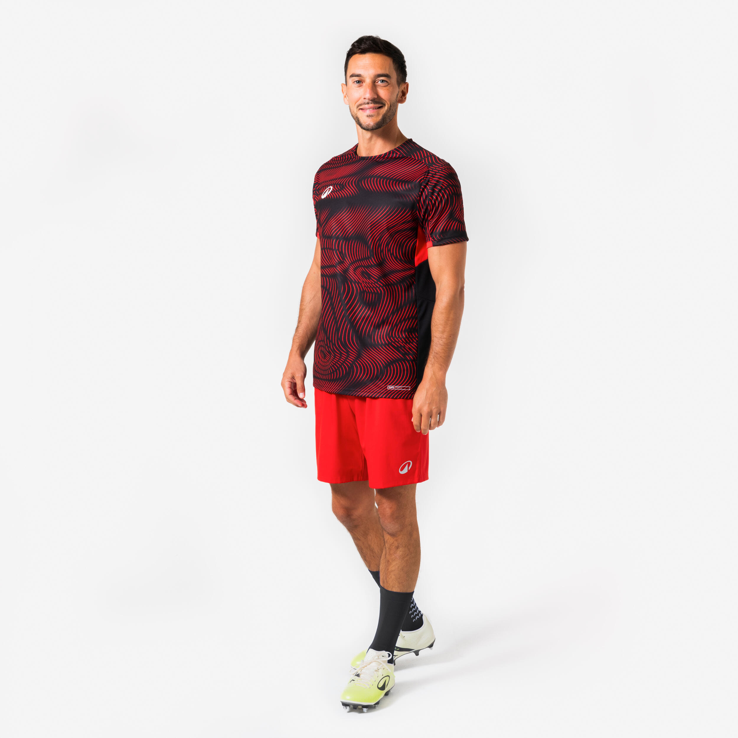 Maillot Club Wavy adulte Noir et Rouge 2/6