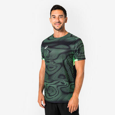 Maglia calcio adulto CLUB WAVY giallo-nero